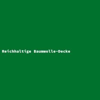Reichhaltige Baumwolle-Decke